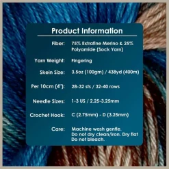KnitPro Symfonie Premium Hand-Dyed Merino Wool & Polyamide Sock Yarns|Terra Variegated Colors, Include New Colors