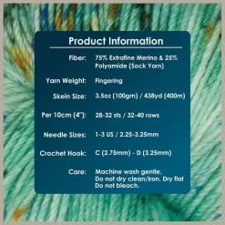 KnitPro Symfonie Premium Hand-Dyed Merino Wool & Polyamide Sock Yarns|Terra Variegated Colors, Include New Colors