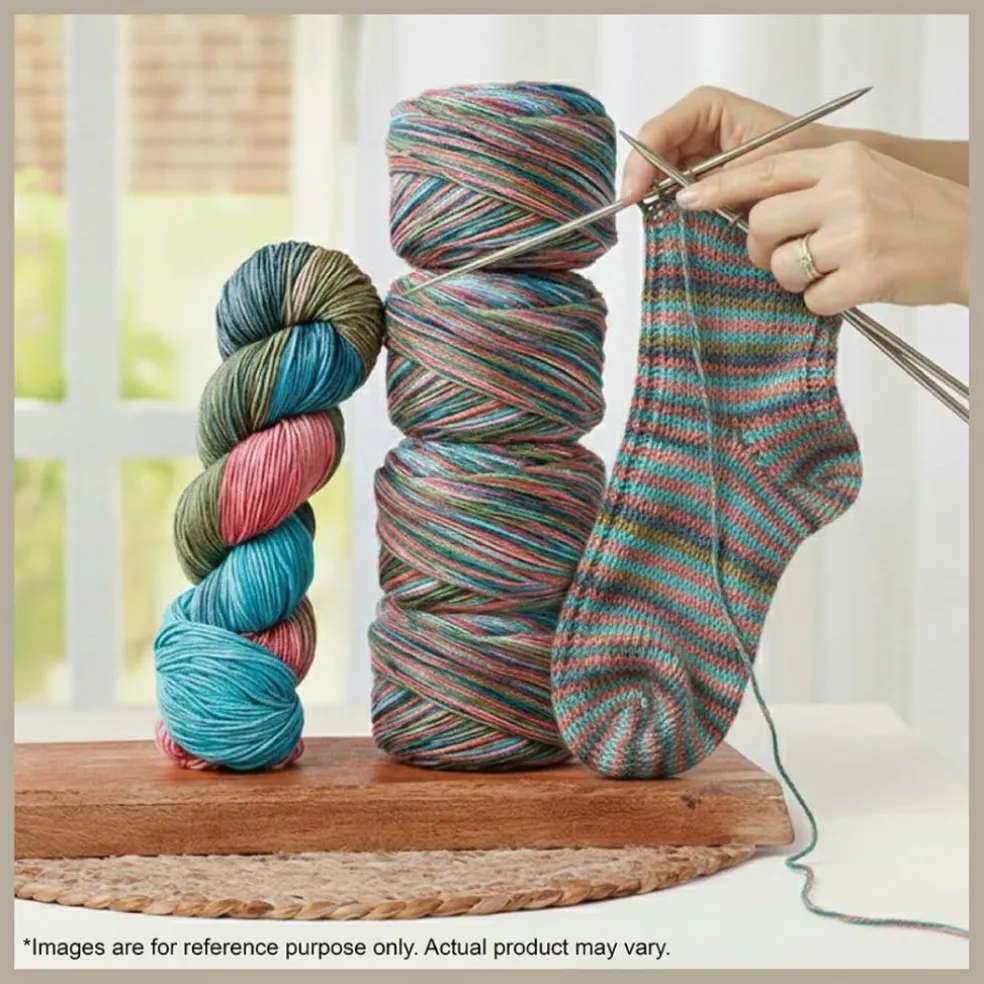 KnitPro Symfonie Premium Hand-Dyed Merino Wool & Polyamide Sock Yarns|Terra Variegated Colors, Include New Colors