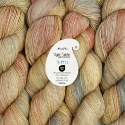 KnitPro Symfonie Premium Hand-Dyed Merino Wool & Polyamide Sock Yarns|Terra Variegated Colors, Include New Colors
