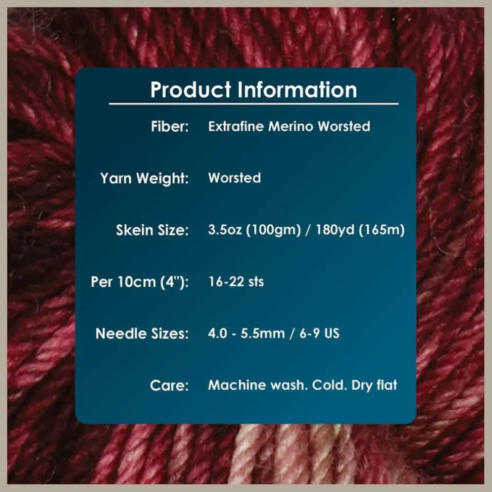 KnitPro Symfonie Premium Hand Dyed Yarn Merino Wool| Bella Variegated Colors, Include New Colors!