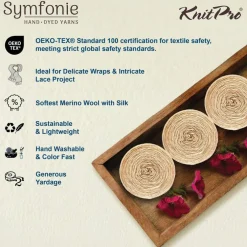 KnitPro Symfonie Premium Hand Dyed Merino & Silk Lace Weight Yarns | Diva