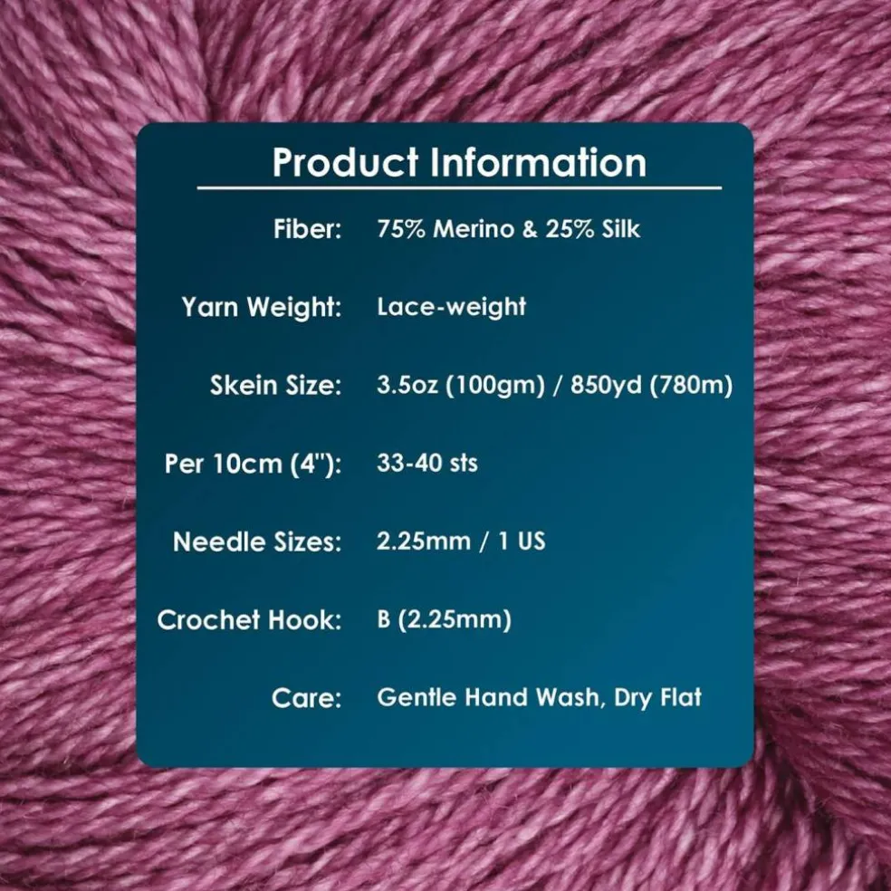 KnitPro Symfonie Premium Hand Dyed Merino & Silk Lace Weight Yarns | Diva
