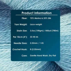 KnitPro Symfonie Premium Hand Dyed Merino & Silk Lace Weight Yarns | Diva