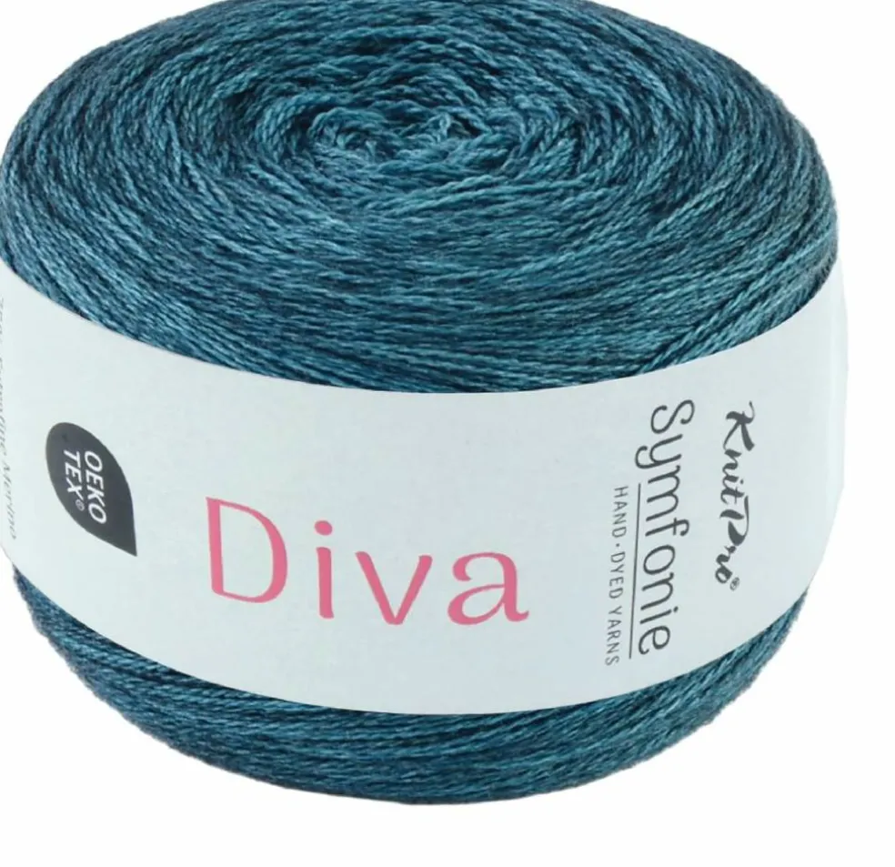 KnitPro Symfonie Premium Hand Dyed Merino & Silk Lace Weight Yarns | Diva