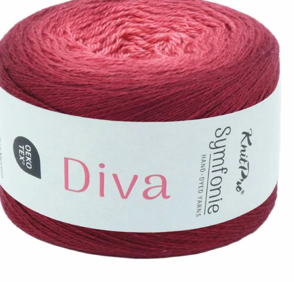 KnitPro Symfonie Premium Hand Dyed Merino & Silk Lace Weight Yarns | Diva