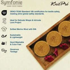 KnitPro Symfonie Premium Hand Dyed Merino & Silk Lace Weight Yarns | Diva