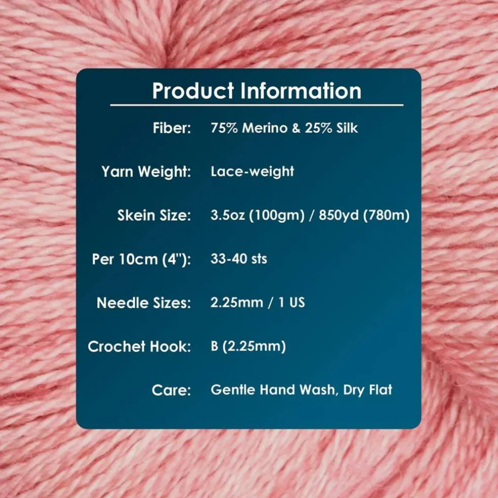 KnitPro Symfonie Premium Hand Dyed Merino & Silk Lace Weight Yarns | Diva