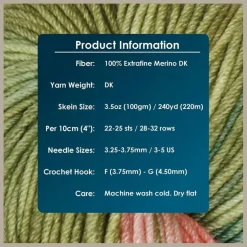 KnitPro Symfonie Premium Hand Dyed Yarn Merino Wool & Silk Blend| Luna