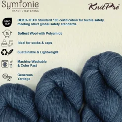 KnitPro Symfonie Premium Hand-Dyed Merino Wool & Polyamide Sock Yarns|Terra