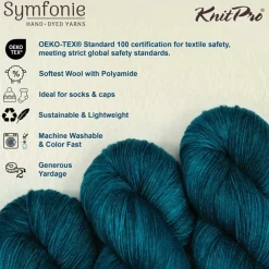 KnitPro Symfonie Premium Hand-Dyed Merino Wool & Polyamide Sock Yarns|Terra