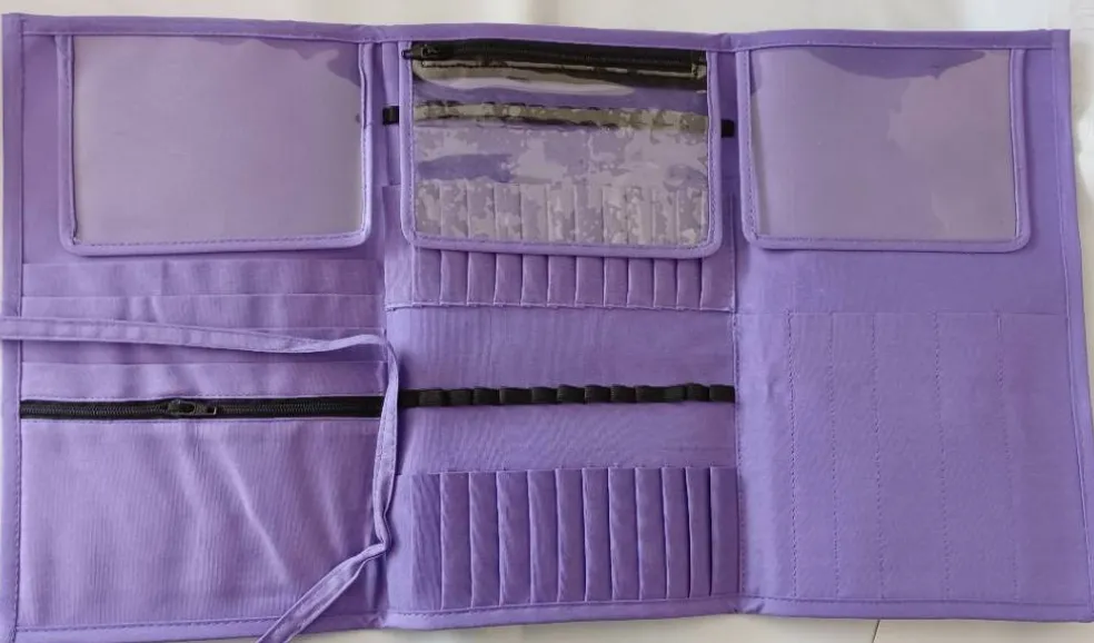 Knitter's Pride Assorted Knitting Needle Fabric Case- Violet Dream, Eden Trail, Orient Sheen, Ribbons
