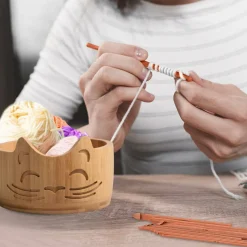 Knitting Bowl Yarn Holder Bowl with Holes(c)