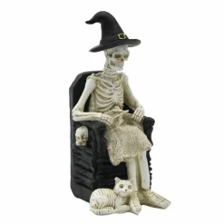 8.2" Knitting Witch Skeleton Tabletop Décor by Ashland®