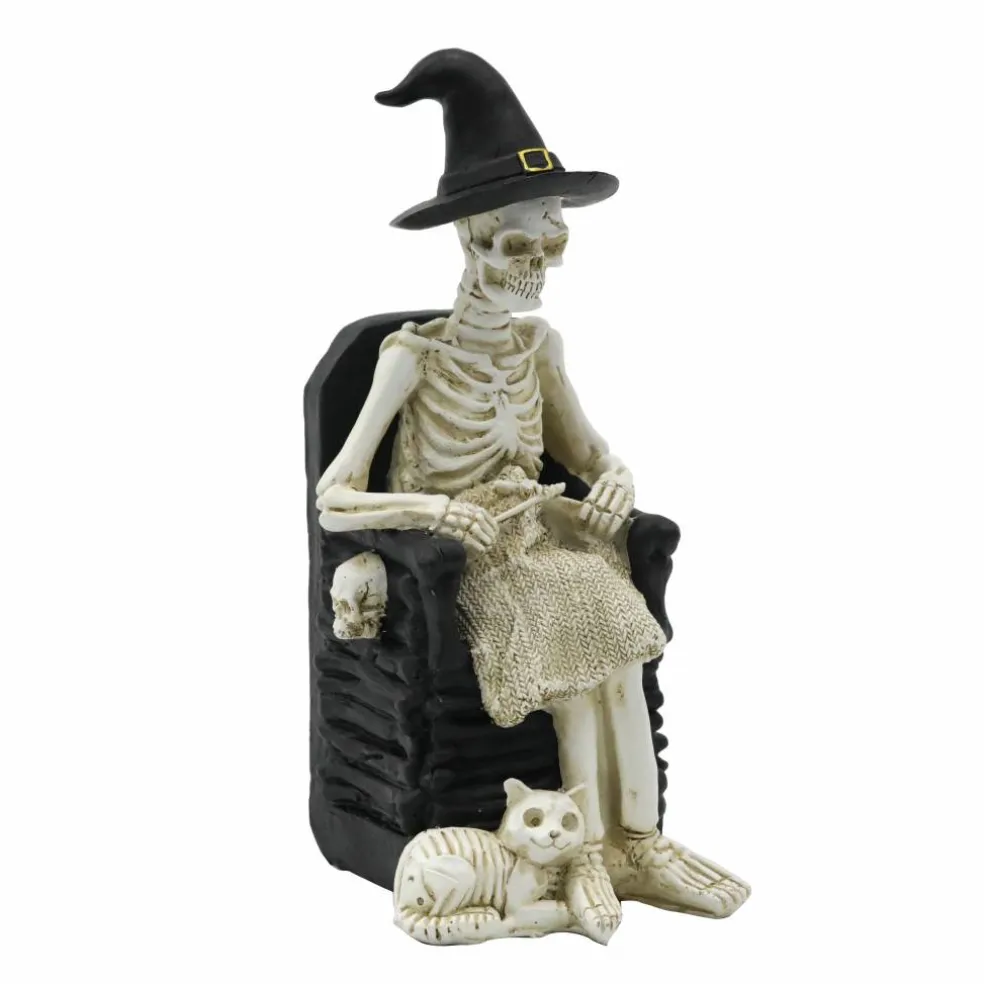 8.2" Knitting Witch Skeleton Tabletop Décor by Ashland®