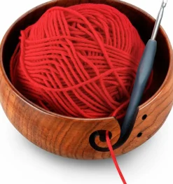 Knitting Yarn Bowl with Holes Storage Handmade(Classic)