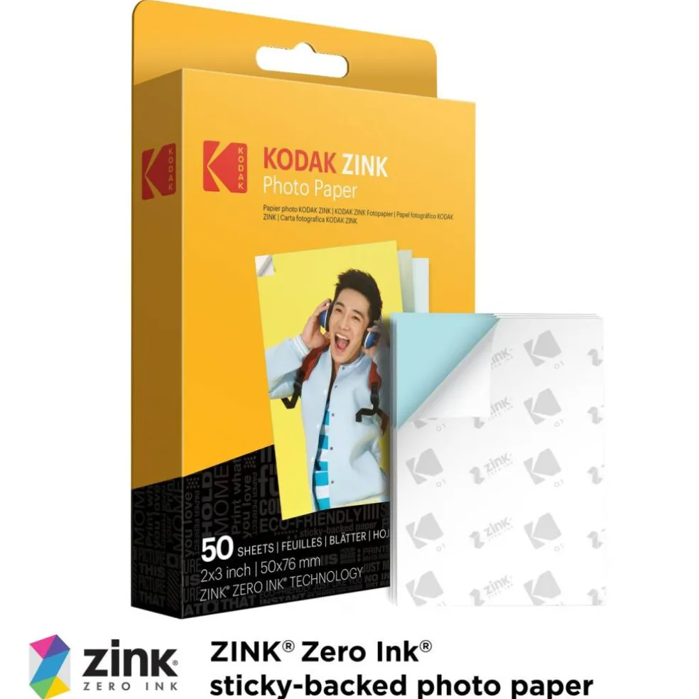 Kodak Step Mobile Instant Photo Printer 2x3" & Zink Photo Paper (75 Sheets) Bundle