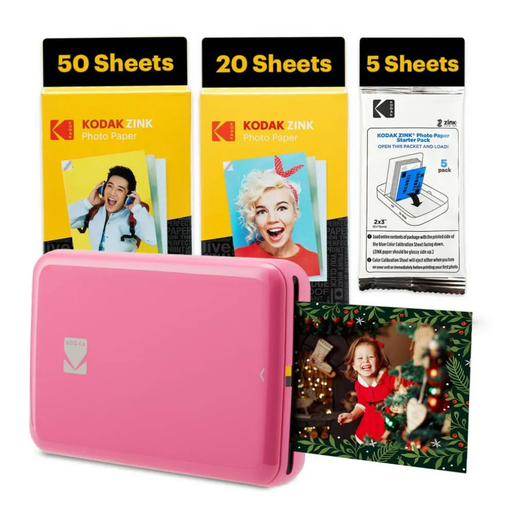 Kodak Step Mobile Instant Photo Printer 2x3" & Zink Photo Paper (75 Sheets) Bundle