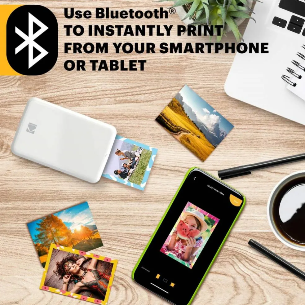Kodak Step Mobile Instant Photo Printer 2x3" & Zink Photo Paper (75 Sheets) Bundle