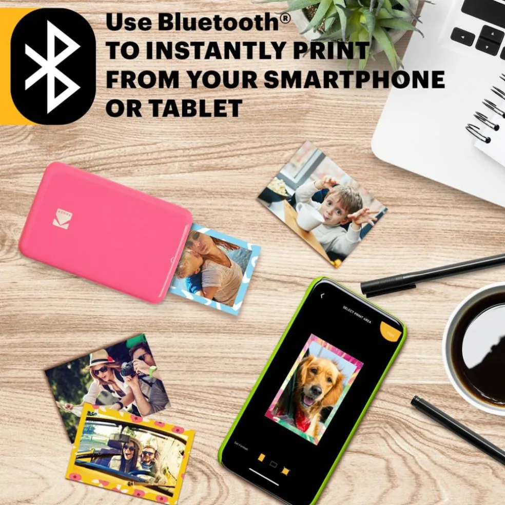 Kodak Step Mobile Instant Photo Printer 2x3" & Zink Photo Paper (75 Sheets) Bundle
