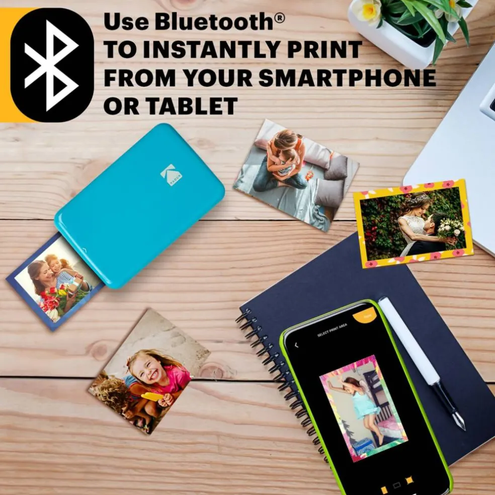Kodak Step Mobile Instant Photo Printer 2x3" & Zink Photo Paper (75 Sheets) Bundle