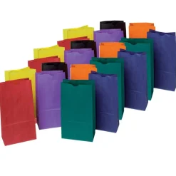 Kraft Bag, Assorted Bright Colors, 6
