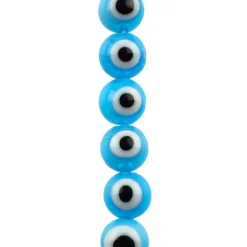 Lampwork Glass Round Evil Eye Beads, 8mm by Bead Landing™