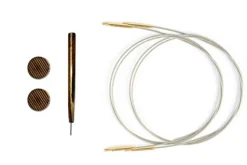 Lantern Moon Swivel Interchangeable Knitting Needle Cords - 13" to Make 20" with 4" tip