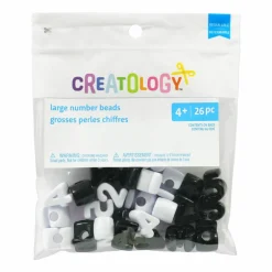 Large Black & White Number Beads by Creatology™