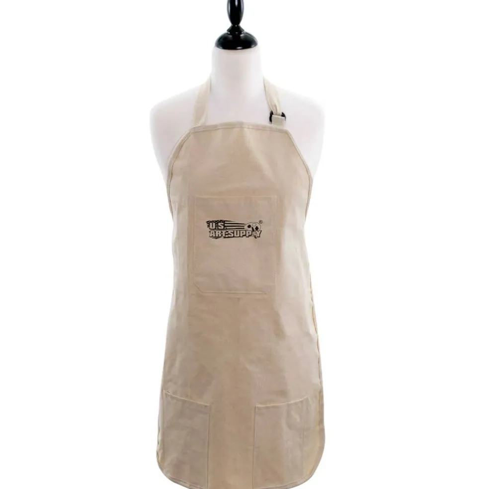 Large Canvas Adjustable Artist Apron (Size: 27-1/2" x 21")