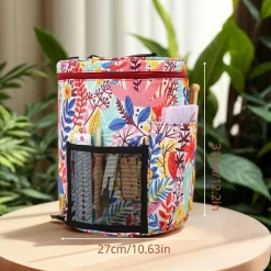 Large Crochet & Knitting Bag – Portable Yarn Storage Tote with Straps, Waterproof Organizer for Crafters