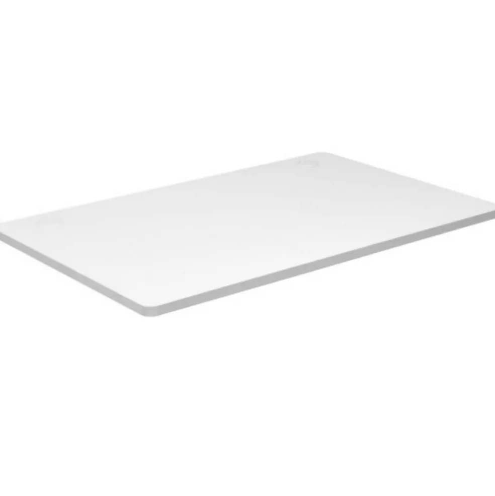 Large 48 Inch White Desk Tabletop Wooden Surface with Cable Management and Rounded Corners (Only Tabletop)
