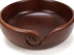 Large 8-inch Wood Yarn Bowl