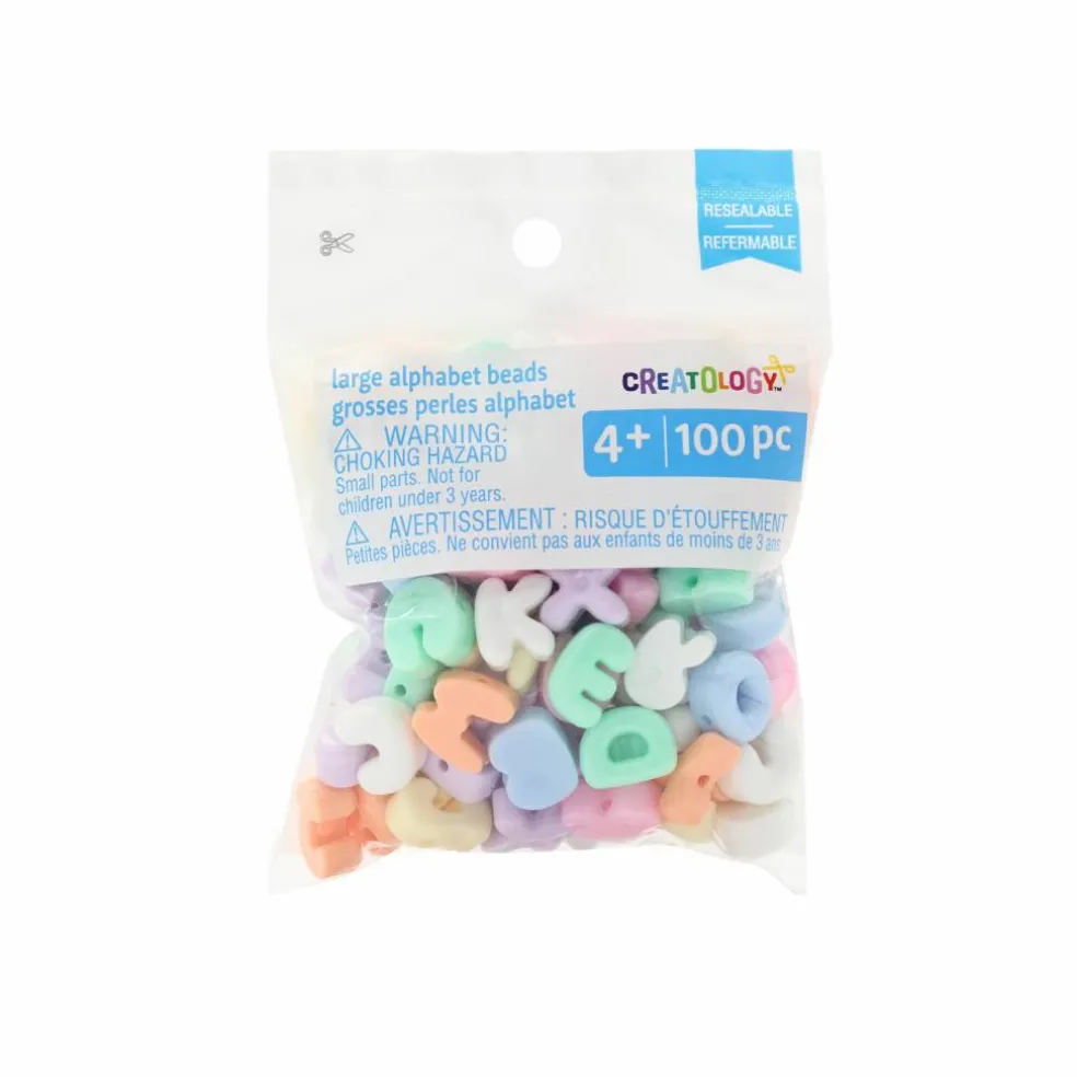 Large Pastel Alphabet Beads, 100ct. by Creatology™
