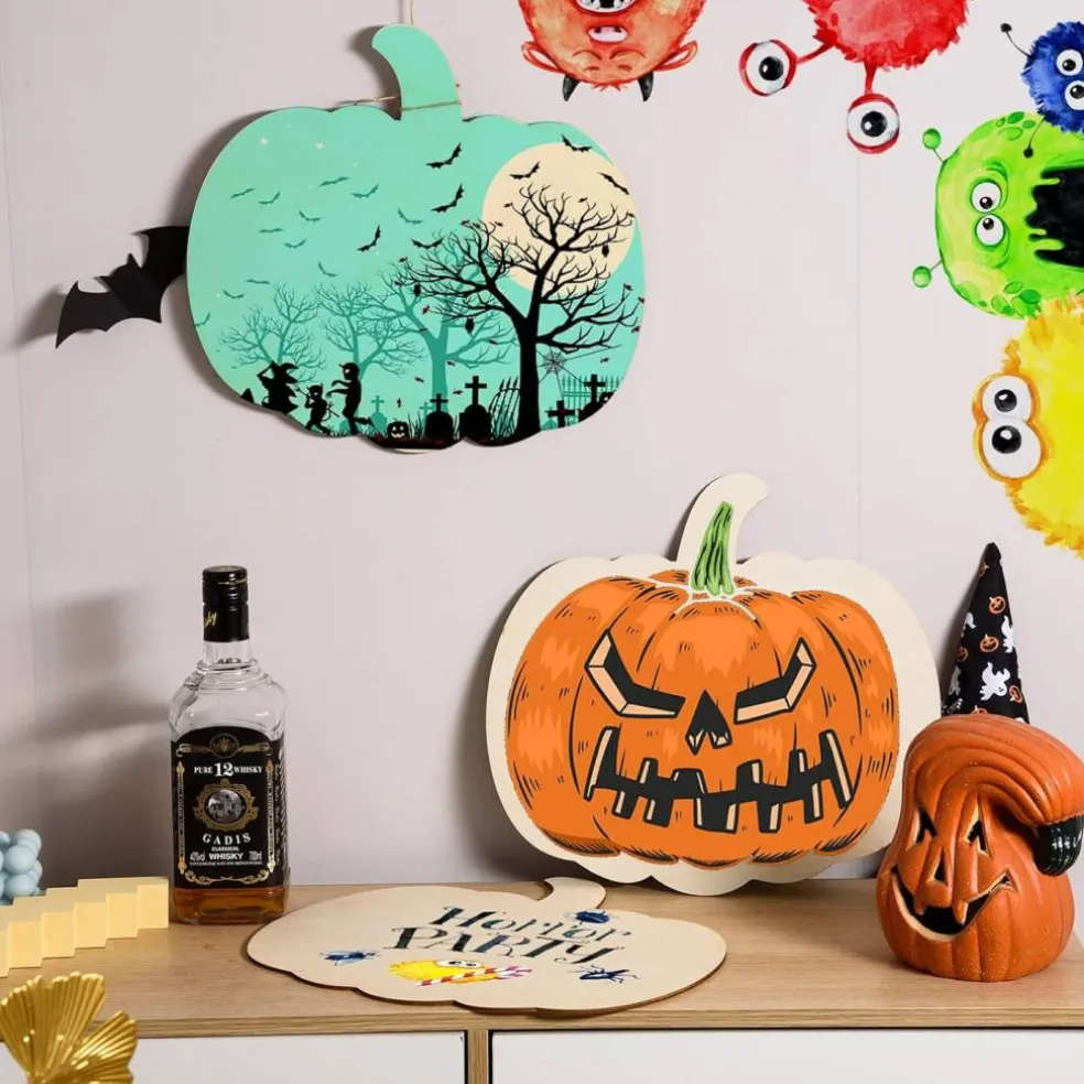 12 Large Wooden Pumpkin Cutouts – 12.5” Unfinished Pumpkin Shape Wood Blanks for DIY Crafting | Fall, Halloween & Thanksgiving Decorations | Blank Wood Pumpkins for Painting, Wood Burning & Party Decor Supplies