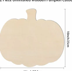 12 Large Wooden Pumpkin Cutouts – 11” Unfinished Pumpkin Shape Wood Blanks for DIY Crafting | Fall, Halloween & Thanksgiving Party Decorations | Blank Wood Pumpkin Craft Supplies for Painting & Home Decor