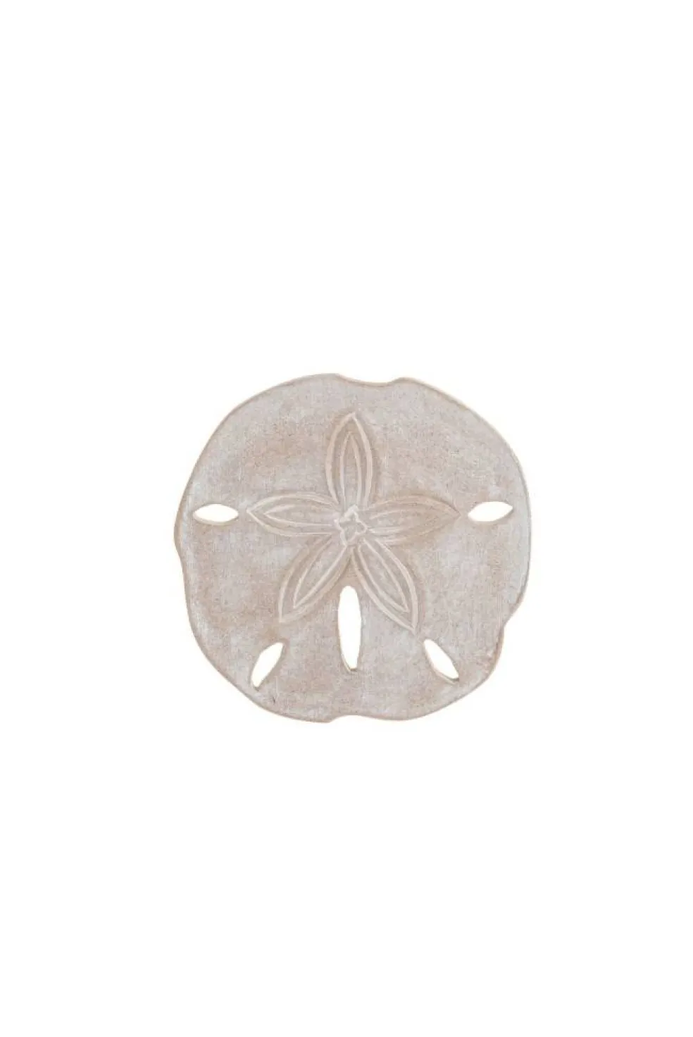 Large Wooden Sand Dollar Figurine 9"