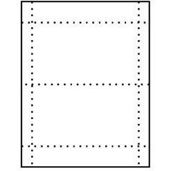 Laser/Ink Jet White Post Cards, 4" x 6", 2/Sheet, 100 Cards/Bx