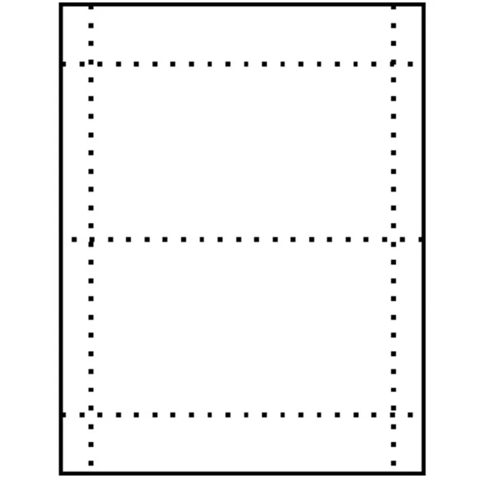 Laser/Ink Jet White Post Cards, 4" x 6", 2/Sheet, 100 Cards/Bx