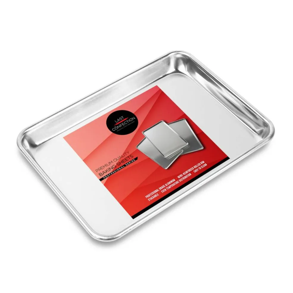 Last Confection 6 Cookie Baking Sheets - Rimmed Aluminum Jelly Roll Trays