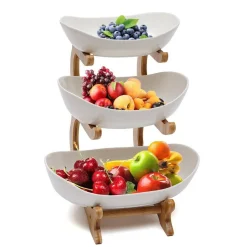 3-Layer Fruit Tray Storage Rack Vegetables Snacks Storage