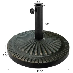 31.5 lbs Market Heavy-Duty Outdoor Stand Bronze Umbrella Base