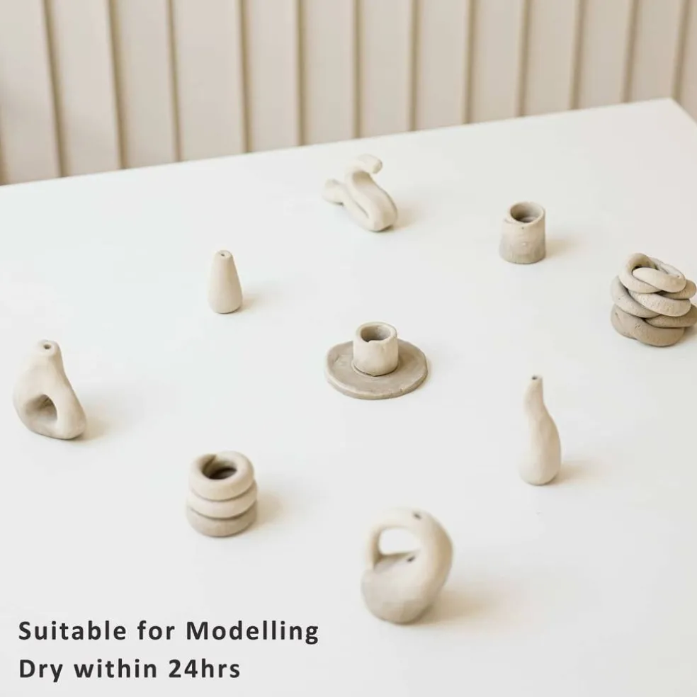 3.3 lb White Air-Dry Modeling Clay – All-Purpose for Sculpting, Hand Building, and Wheel Throwing