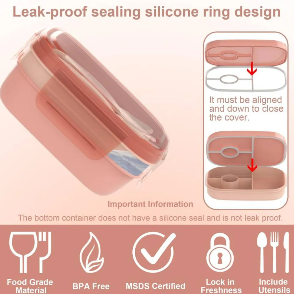 Leakproof Bento Box & Insulated Lunch Bag Set, lunch box for women