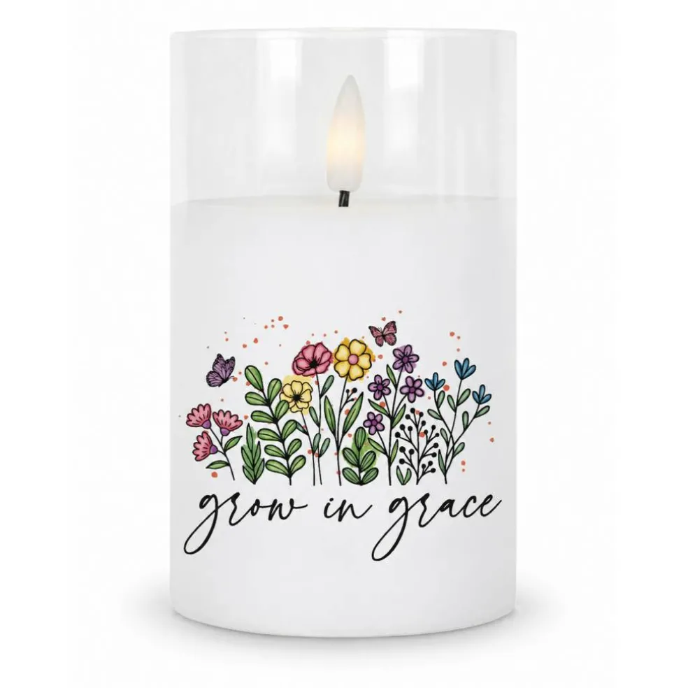 LED Candle Grow In Grace Wax