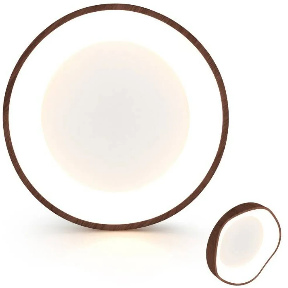 LED Ceiling Light 24W Wood Pattern with Metal Frame for Home Office Hallway