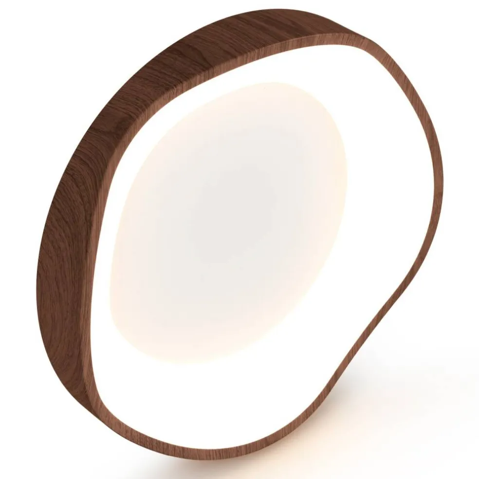 LED Ceiling Light 24W Wood Pattern with Metal Frame for Home Office Hallway