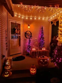 LED Flame Light Bulbs, 4 Modes Flickering Light Bulbs with Upside Down Effect, E26/E27 Flame Bulb for Halloween Christmas Party Patio Porch Home Indoor & Outdoor Decorations - 2