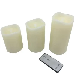 LED Flame Pillar Candle Set by Ashland®
