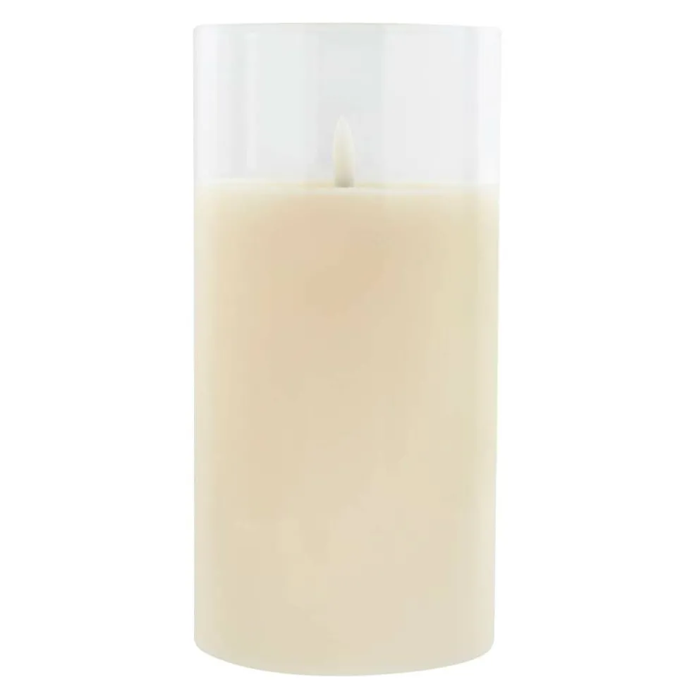 8" LED Glass Wax Flickering Candle by Ashland®